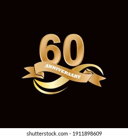 60 Anniversary celebration template vector design illustration
