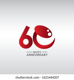 60 anniversary celebration vector concept template design