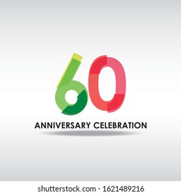 60 anniversary celebration vector concept template design