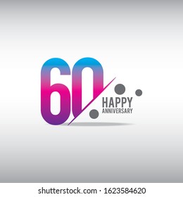 60 anniversary celebration vector concept template design illustration