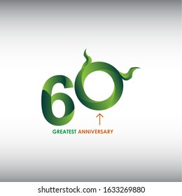 60 anniversary celebration vector concept template design illustrator