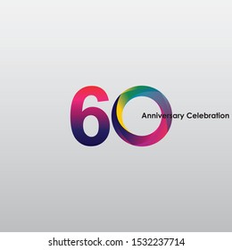 60 Anniversary celebration vector design template