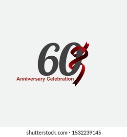 60 Anniversary celebration vector design template