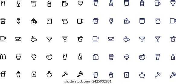 60 Colored and Colorless Beverage icons