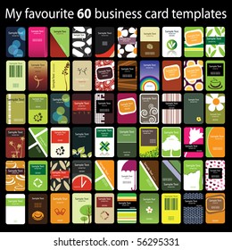 60 Colorful Vertical Business Cards