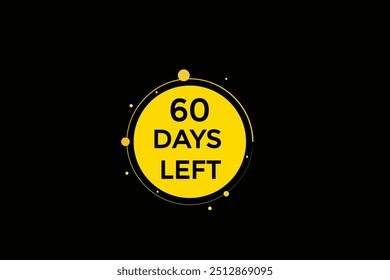 60 dias restantes, ícone, stile, temporizador, contagem regressiva, relógio, tempo, fundo, modelo, 60 dias restantes, contagem regressiva, adesivo, faixa esquerda, negócio, venda, botão de etiqueta
