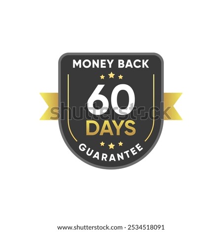 60 days money back guarantee Badge icon design
