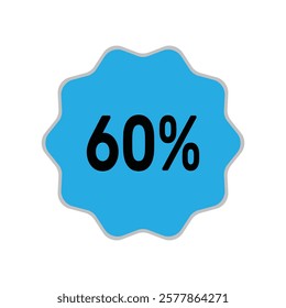 60% discount banner,minimalistic flat vector illustration,,plain background