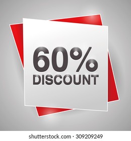 60% discount, poster design element