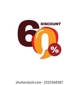 60% Descuento Venta Vector Plantilla Diseño Ilustración Colección