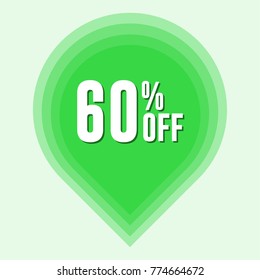 60% Discount sticker