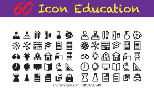 60 Icon School And Education For Any Purposes Website Mobile App Presentation