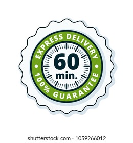 60 minutes Express Delivery illustration