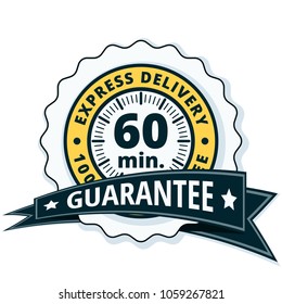 60 minutes Express Delivery illustration