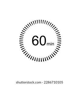 60 Minuten Timer Icon, 60 min Digital Timer. Uhr und Uhr, Timer, Countdown.