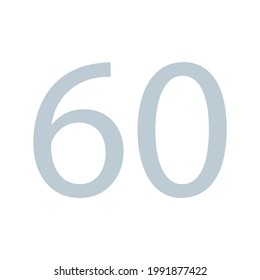 VECTOR DE ARTE DE CLIP SENCILLO DE 60 NÚMEROS