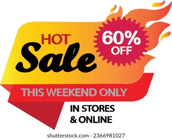 60% OFF, Hot sale in this weekend Tag