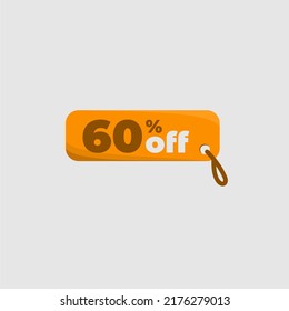 60 % Rabatt auf Orange-Tag-Symbol mit Schleife