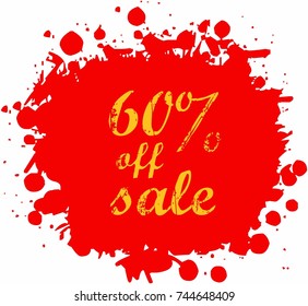 60% off sale vintage vector banner