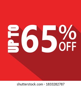 hasta un 60% de texto en blanco sobre fondo rojo