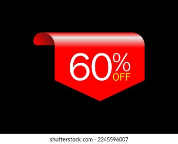 60 offer tag discount vector icon stamp , Vector illustration.
