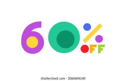 60 percent OFF Discount badge Black Friday Sale Promotional Poster Design Vector Illustration