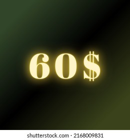 60$ promotion sale for website, internet ads, social media.Big sale and super sale coupon code dollar 50$ discount gift voucher coupon summer offer ends weekend