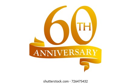 60 Ribbon Anniversary 