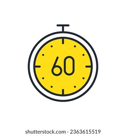 60 segundos y 60 minutos material simple de ilustración de iconos vectoriales