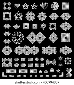 60+ set of Chinese, Celtic etc. knots. Vector illustration.