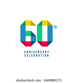 60 Th Anniversary Celebration Vector Template Design Illustration