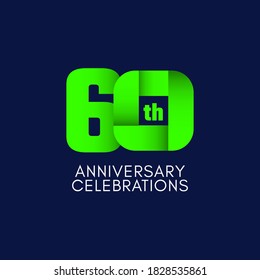 60 th Anniversary Celebration Vector Template Design Illustration