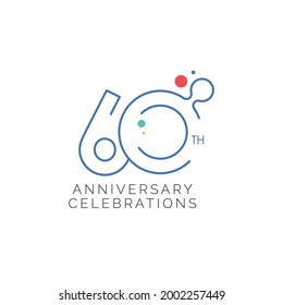 60 th Anniversary Celebration Vector Template Design Illustration