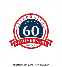 60 th Anniversary celebrations emblems vector , anniversary template design for web, game ,Creative poster, booklet, leaflet, flyer, magazine, invitation card and other us