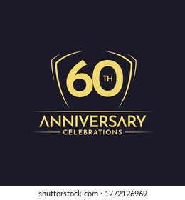 60 Th Anniversary Celebrations Vector Template Design Illustration