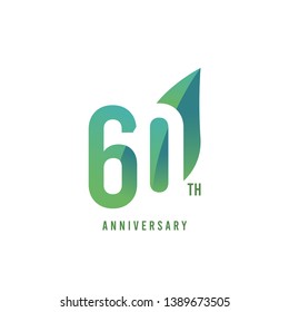 60 th Anniversary Logo Vector Template Design Illustration