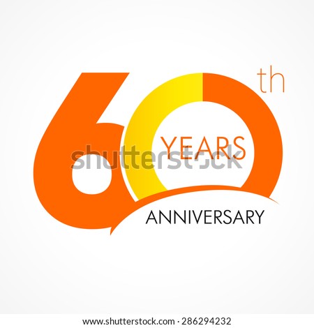 60 th anniversary numbers. 60s years old logotype. Simple congrats. Isolated abstract graphic web design template. Creative digits. Up to 60%, -60% percent off discount. Modern congratulation concept.