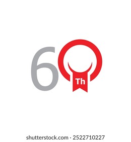 60 O Simples Número De Aniversário Design Coleção Ouro
