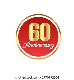 60 year anniversary celebration, vector design for celebrations, invitation cards and greeting cards