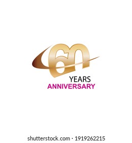 60 year anniversary celebration vector template design illustration