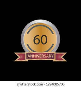 60 year anniversary celebration vector template design illustration