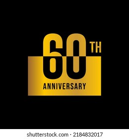 60 year anniversary design template. vector template illustration