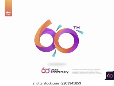 60 year anniversary design template