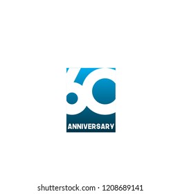 60 Year Anniversary Vector Template Design Illustration