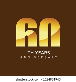 60 Year Anniversary Vector Template Design Illustration