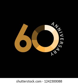 60 Year Anniversary Vector Template Design Illustration