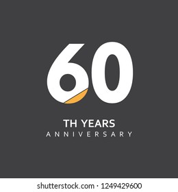 60 Year Anniversary Vector Template Design Illustration.