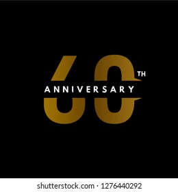 60 Year Anniversary Vector Template Design Illustration