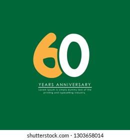 60 Year Anniversary Vector Template Design Illustration