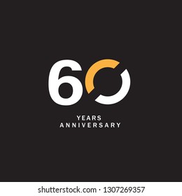 60 Year Anniversary Vector Template Design Illustration